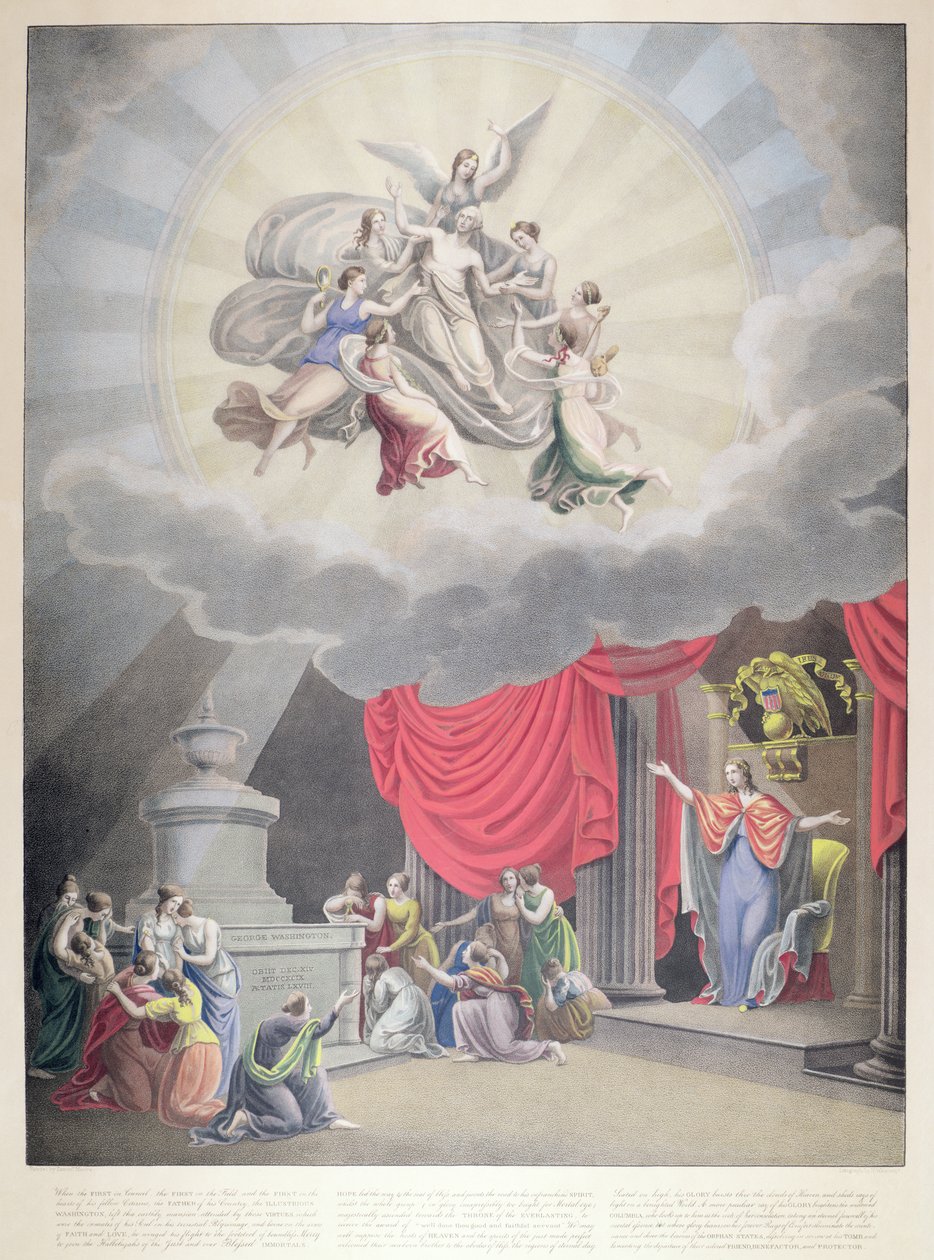 The Apotheosis of Washington, vyryl H. Weishaupt od Samuel Moore