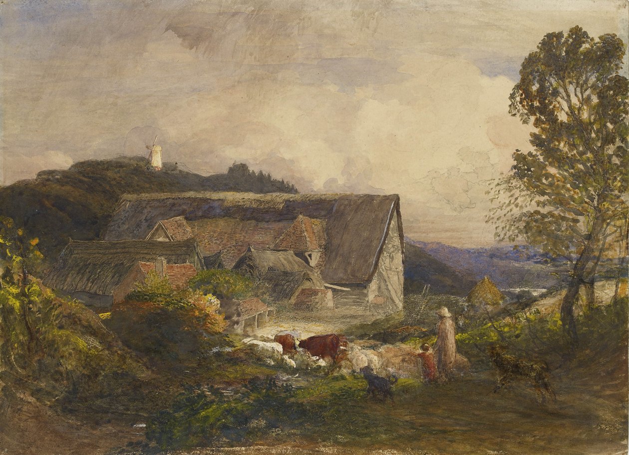 Farmyard v Princes Risborough, 19. století od Samuel Palmer