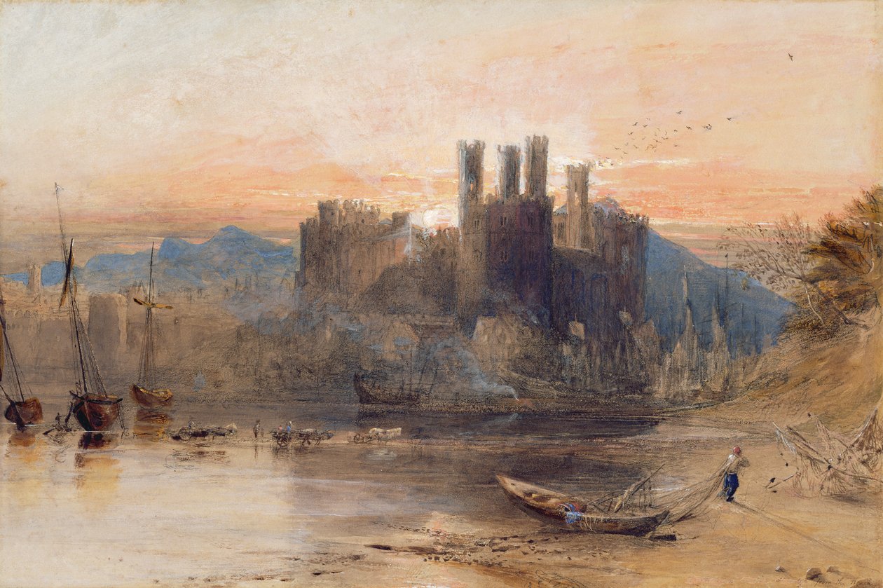 Hrad Caernarvon, Severní Wales od Samuel Palmer
