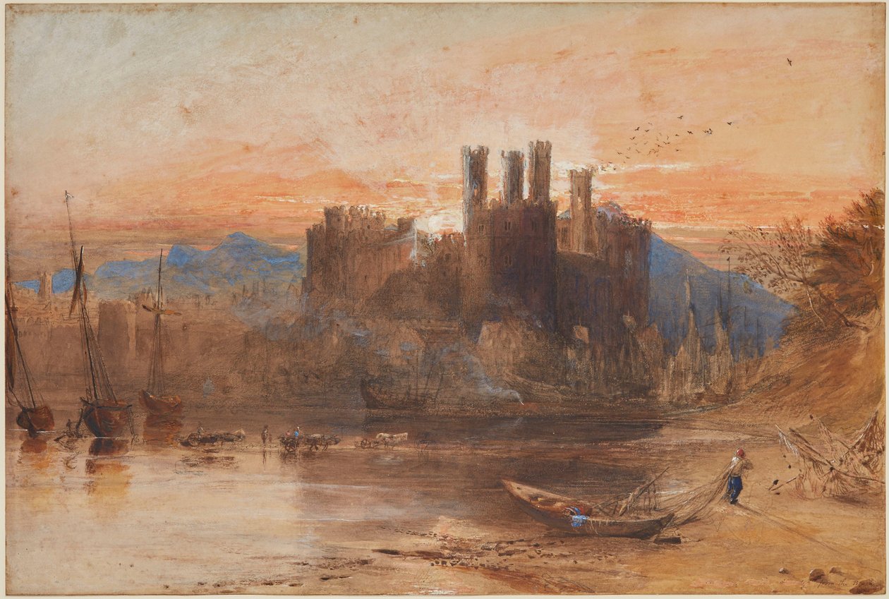 Hrad Caernarvon, severní Wales od Samuel Palmer