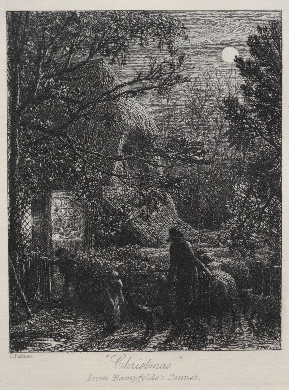 Vánoce (Skládání poslední ovce) od Samuel Palmer