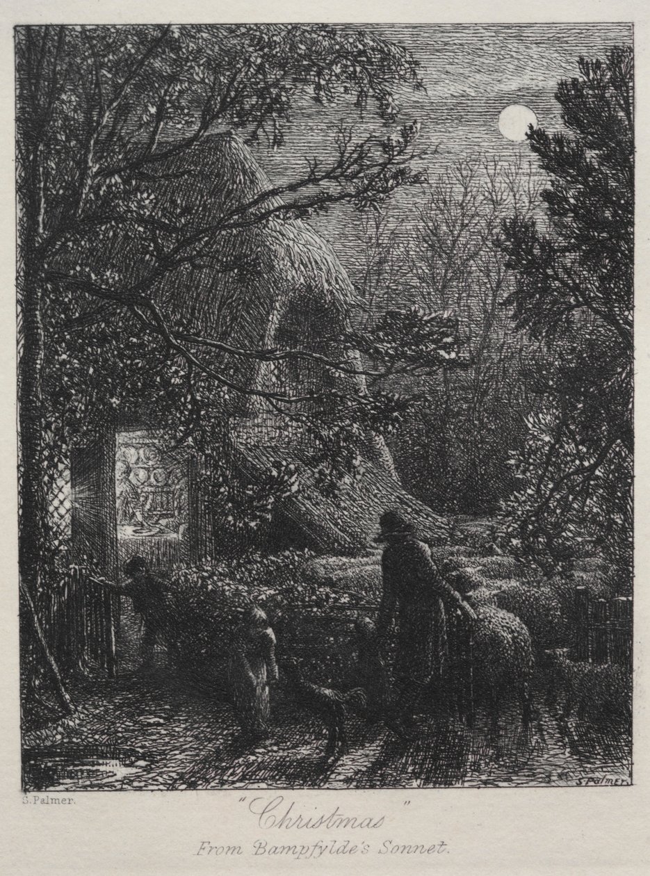 Vánoční skládání poslední ovce, 1850. od Samuel Palmer