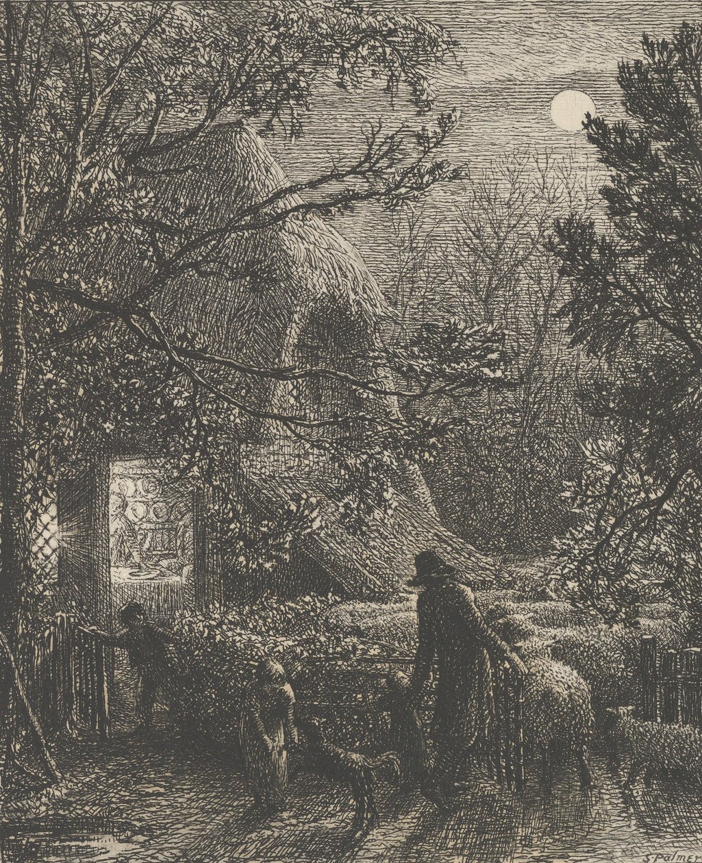 Vánoce aneb Skládání poslední ovce, 1850. od Samuel Palmer