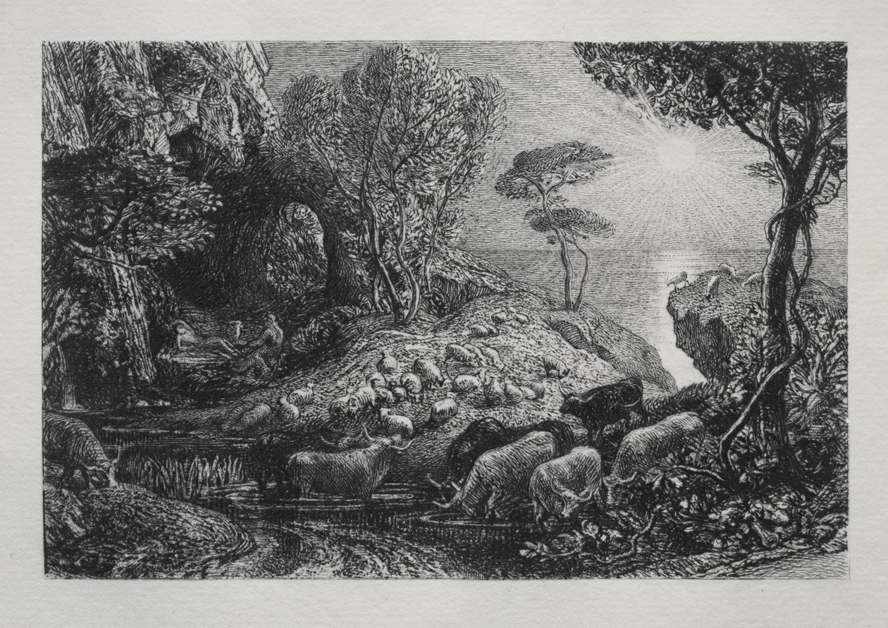 Moeris a Galatea, 1883. od Samuel Palmer