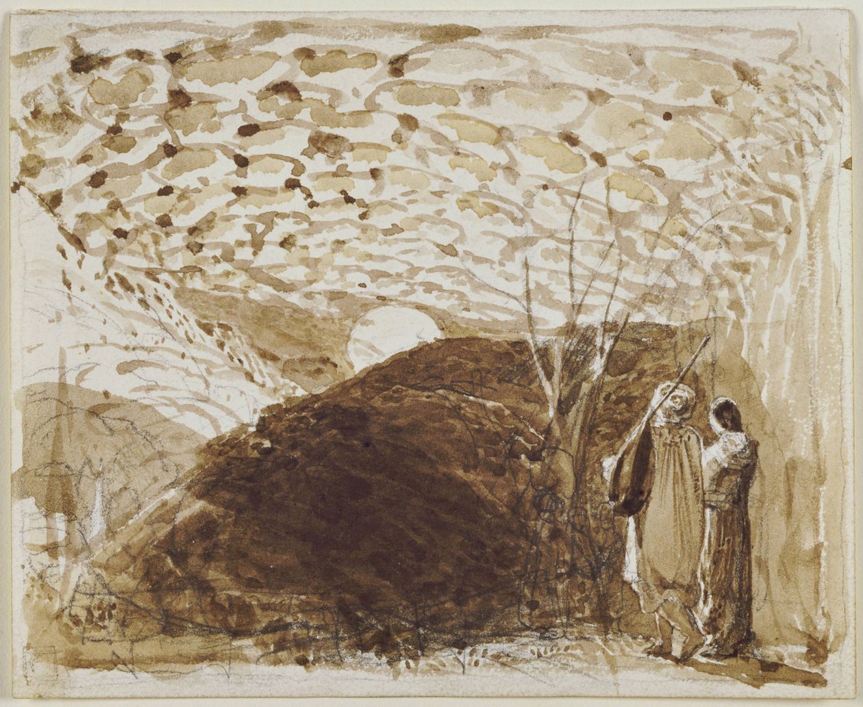 Krajina za měsíčního svitu od Samuel Palmer