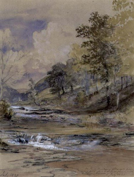 Na řece Machwy, Wales od Samuel Palmer