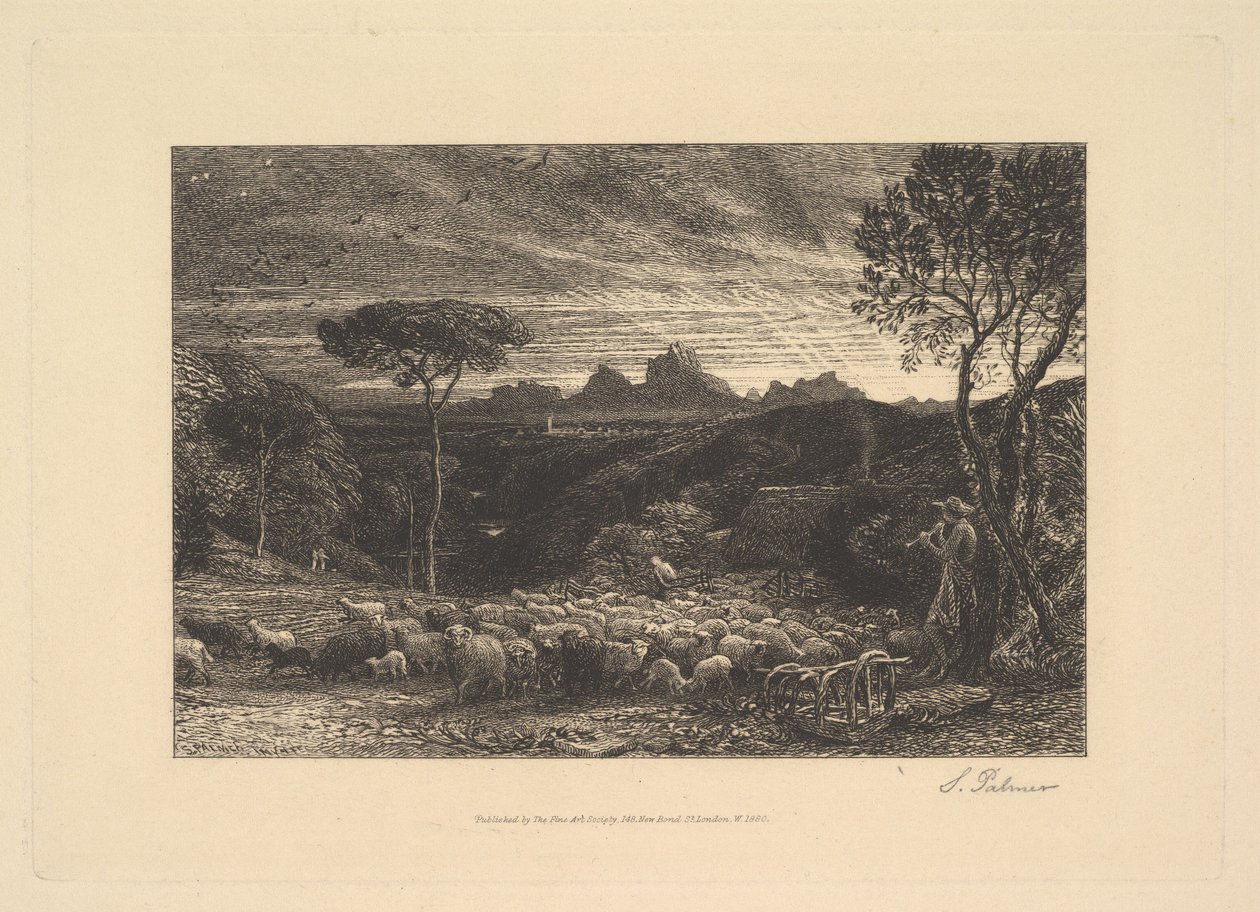 Opening the Fold, neboli časné ráno, 1880. od Samuel Palmer