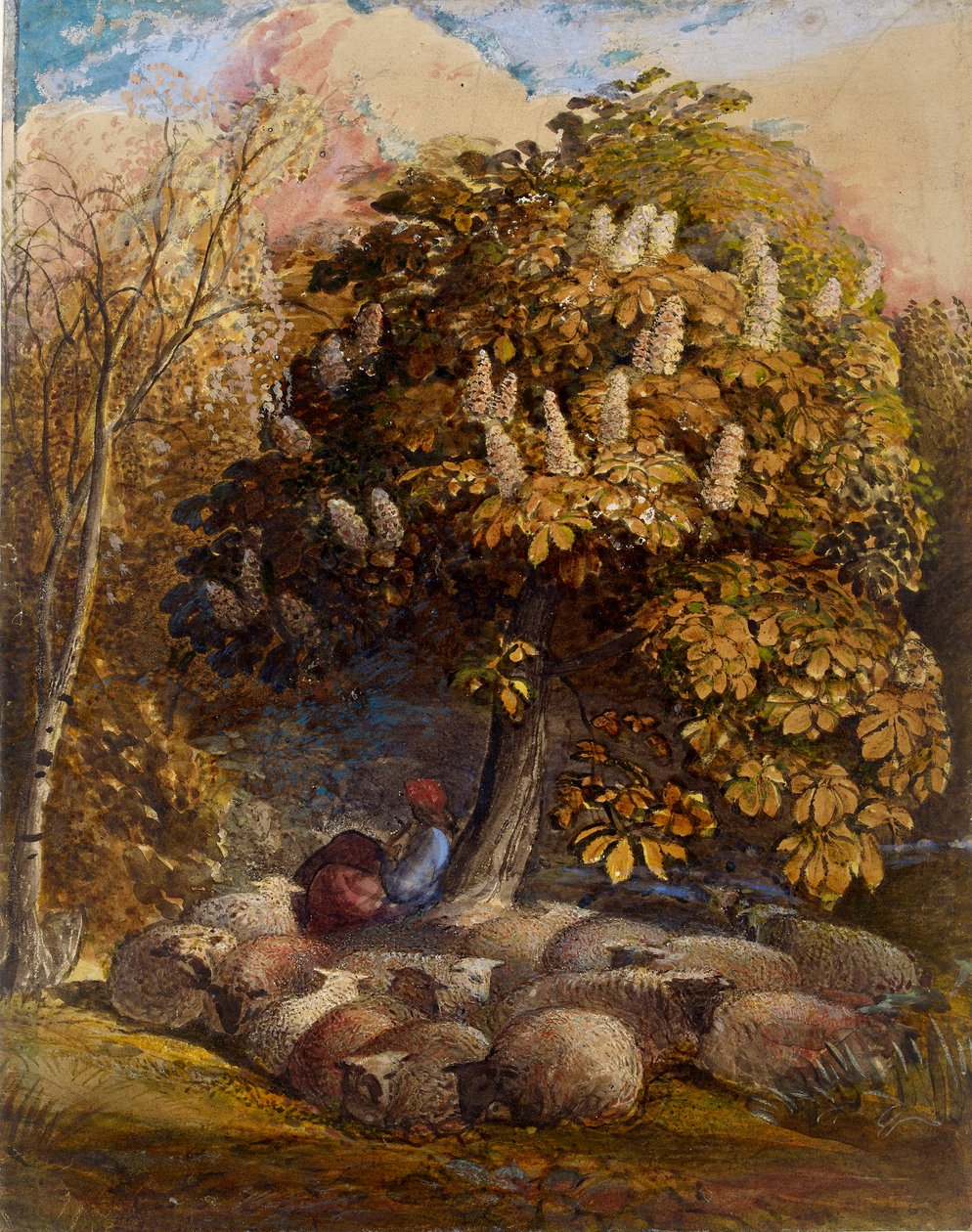 Pastorační s jírovcem, c1830-1831 od Samuel Palmer