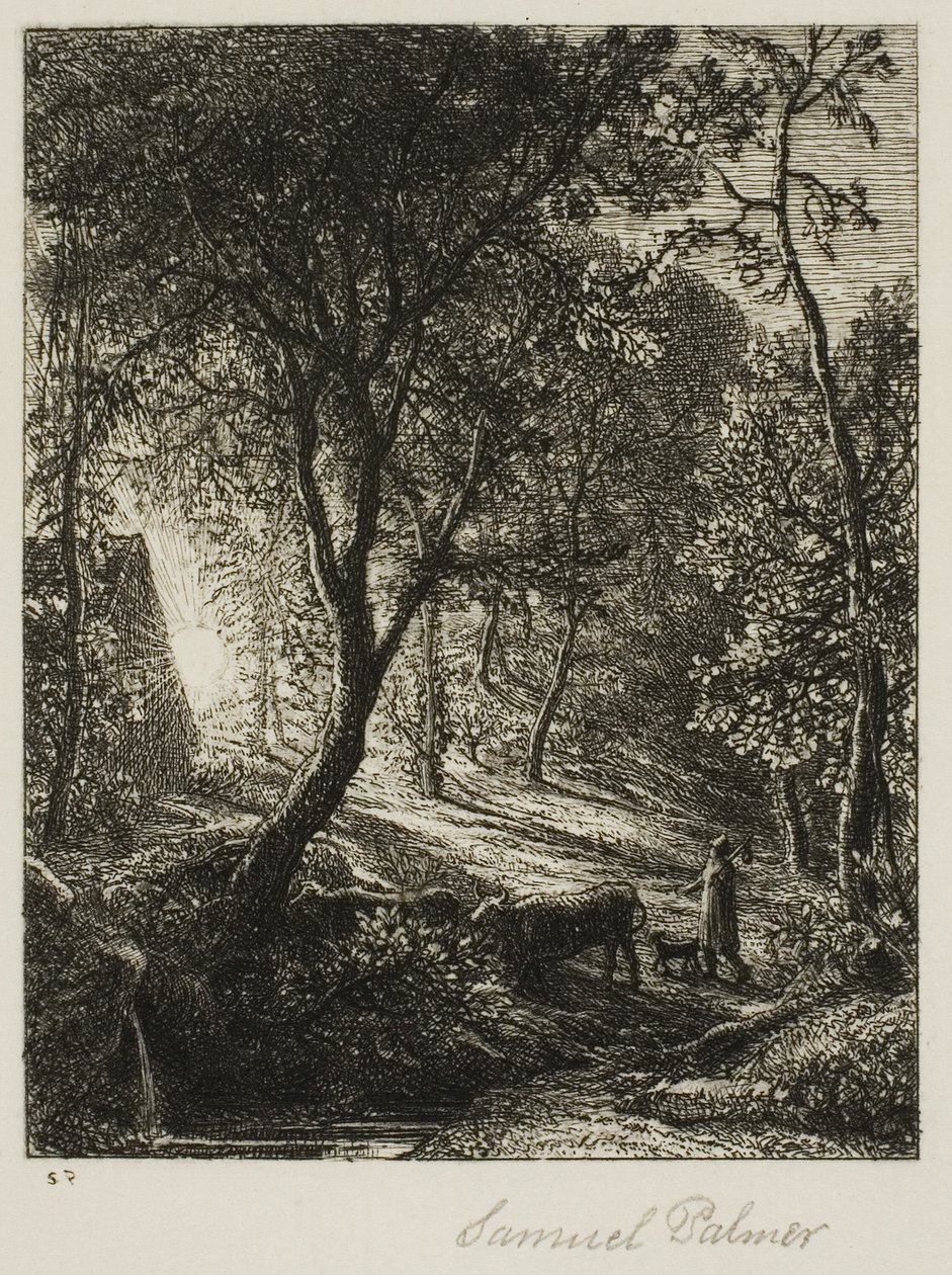 Západ slunce od Samuel Palmer