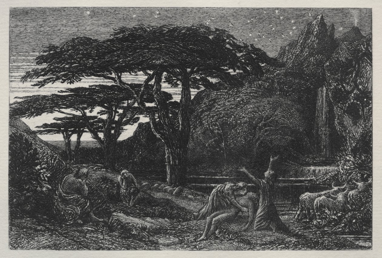 Cypřišový háj od Samuel Palmer