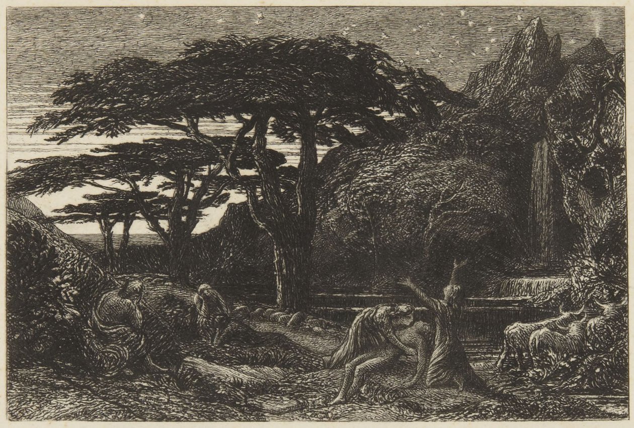 Cypřišový háj od Samuel Palmer