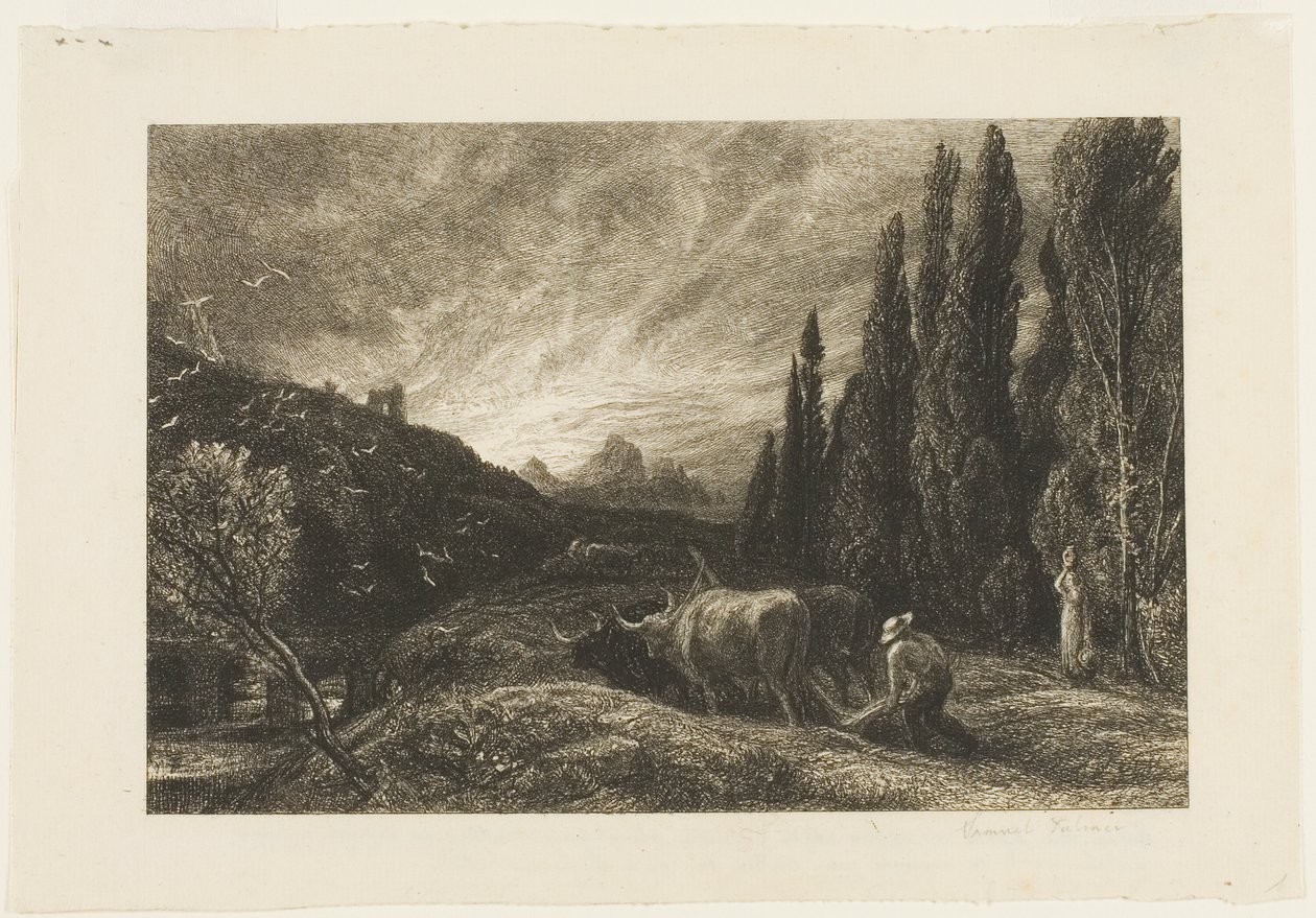 Raný oráč od Samuel Palmer