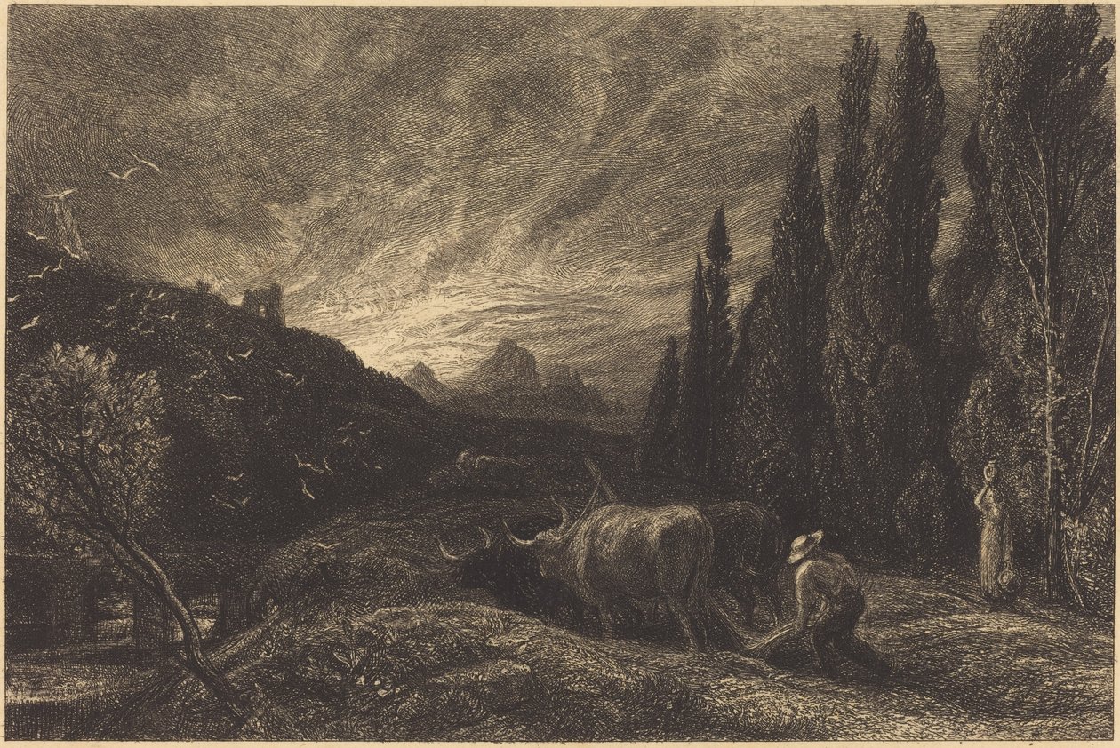 Ranní oráč od Samuel Palmer