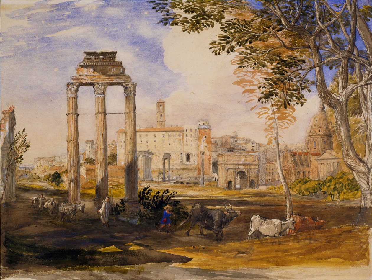 Fórum, Řím, 1837 od Samuel Palmer