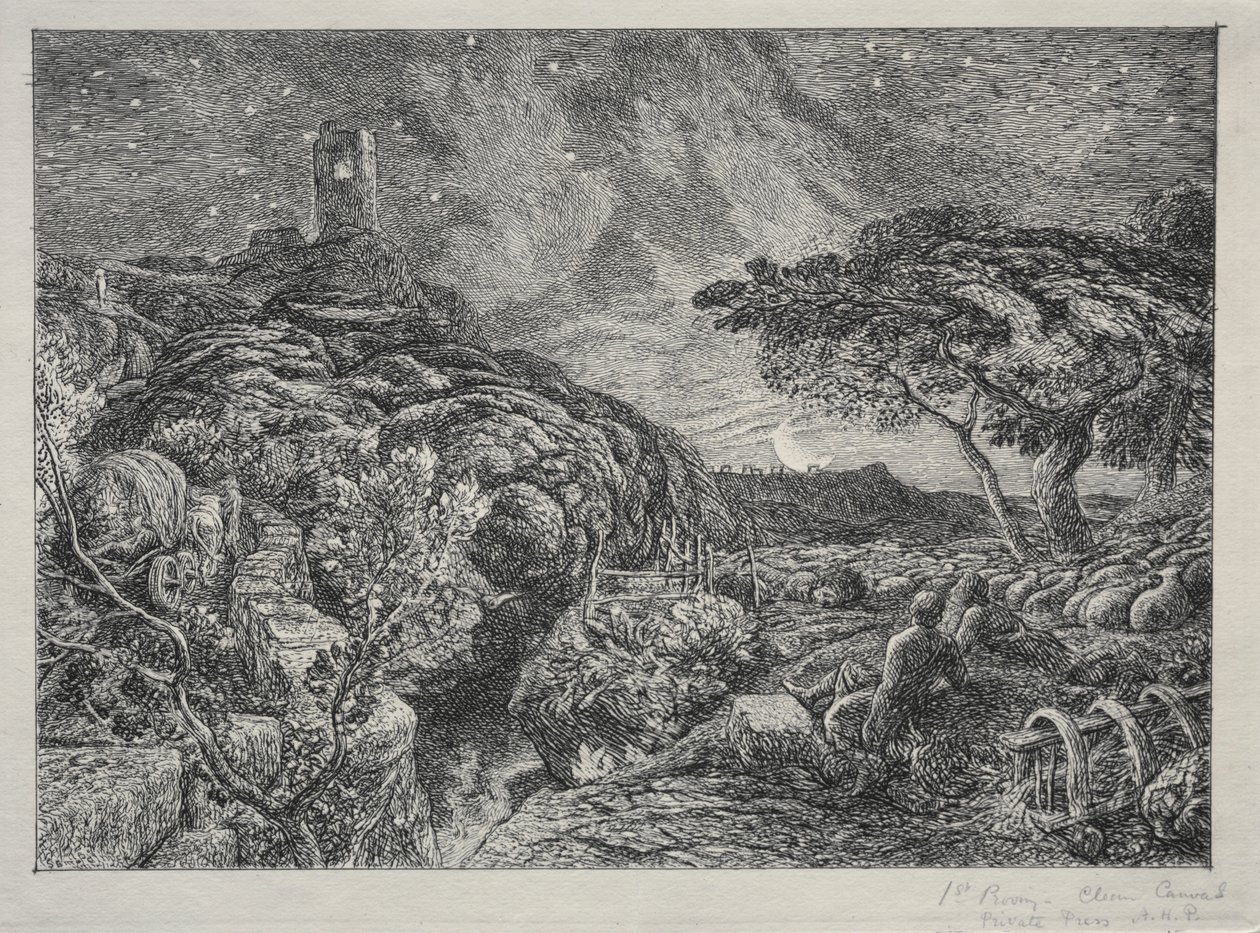 Osamělá věž od Samuel Palmer