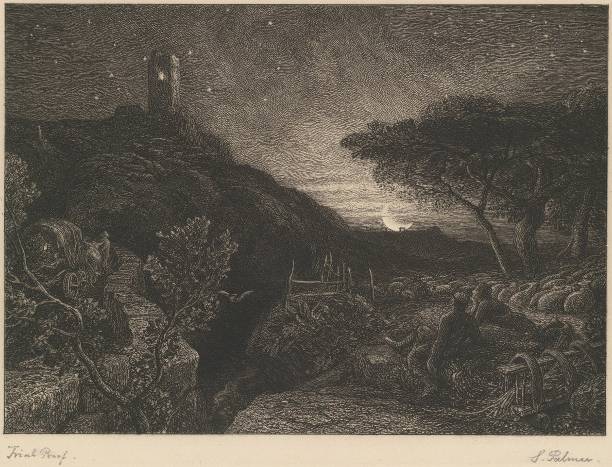 Osamělá věž od Samuel Palmer