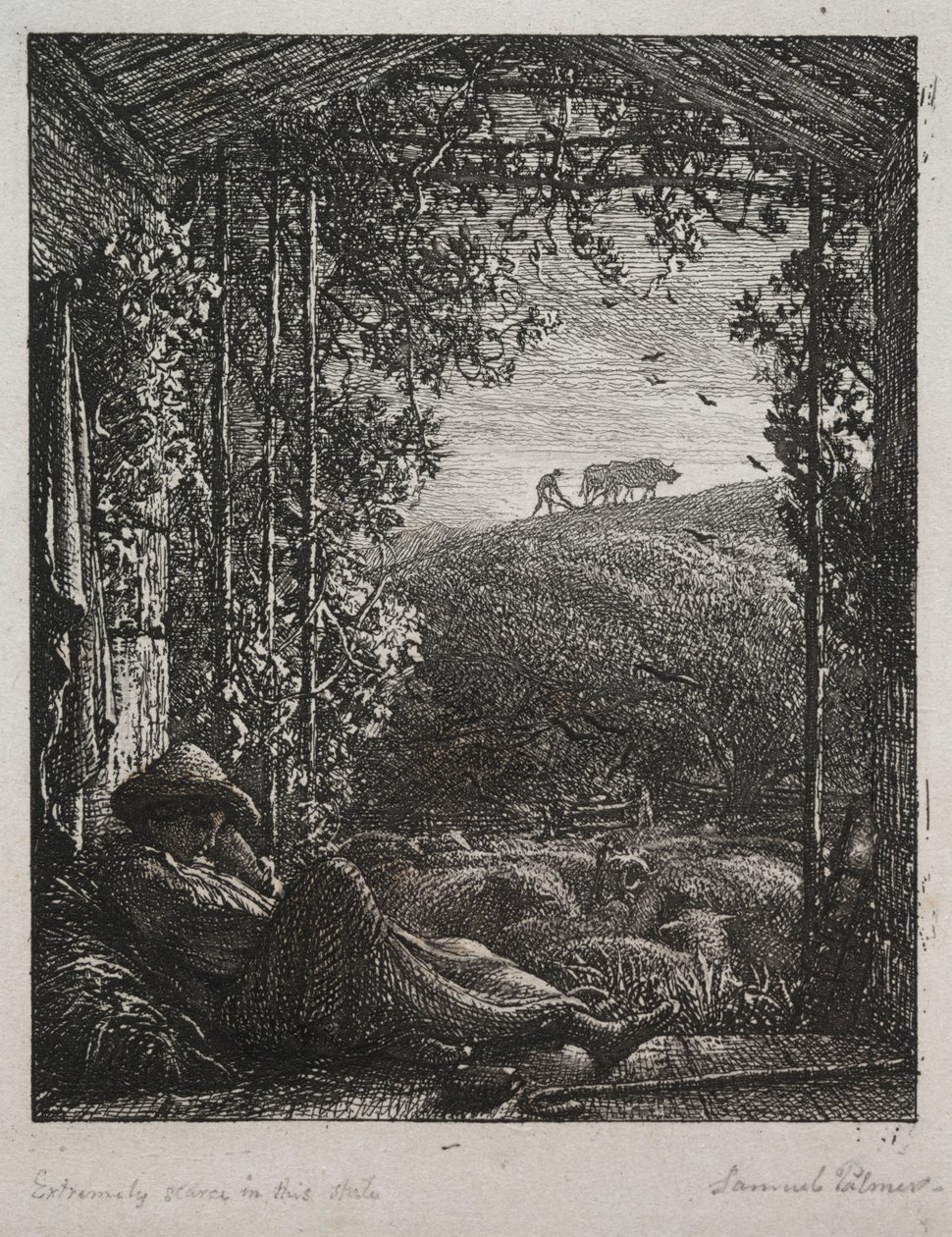 Spící pastýř, 1857. od Samuel Palmer