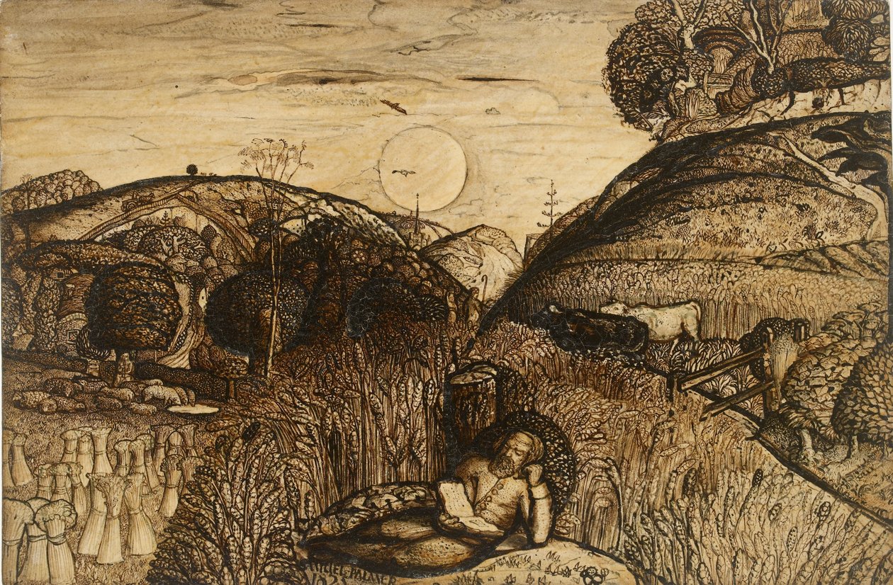 Údolí tlusté s kukuřicí, 1825. od Samuel Palmer