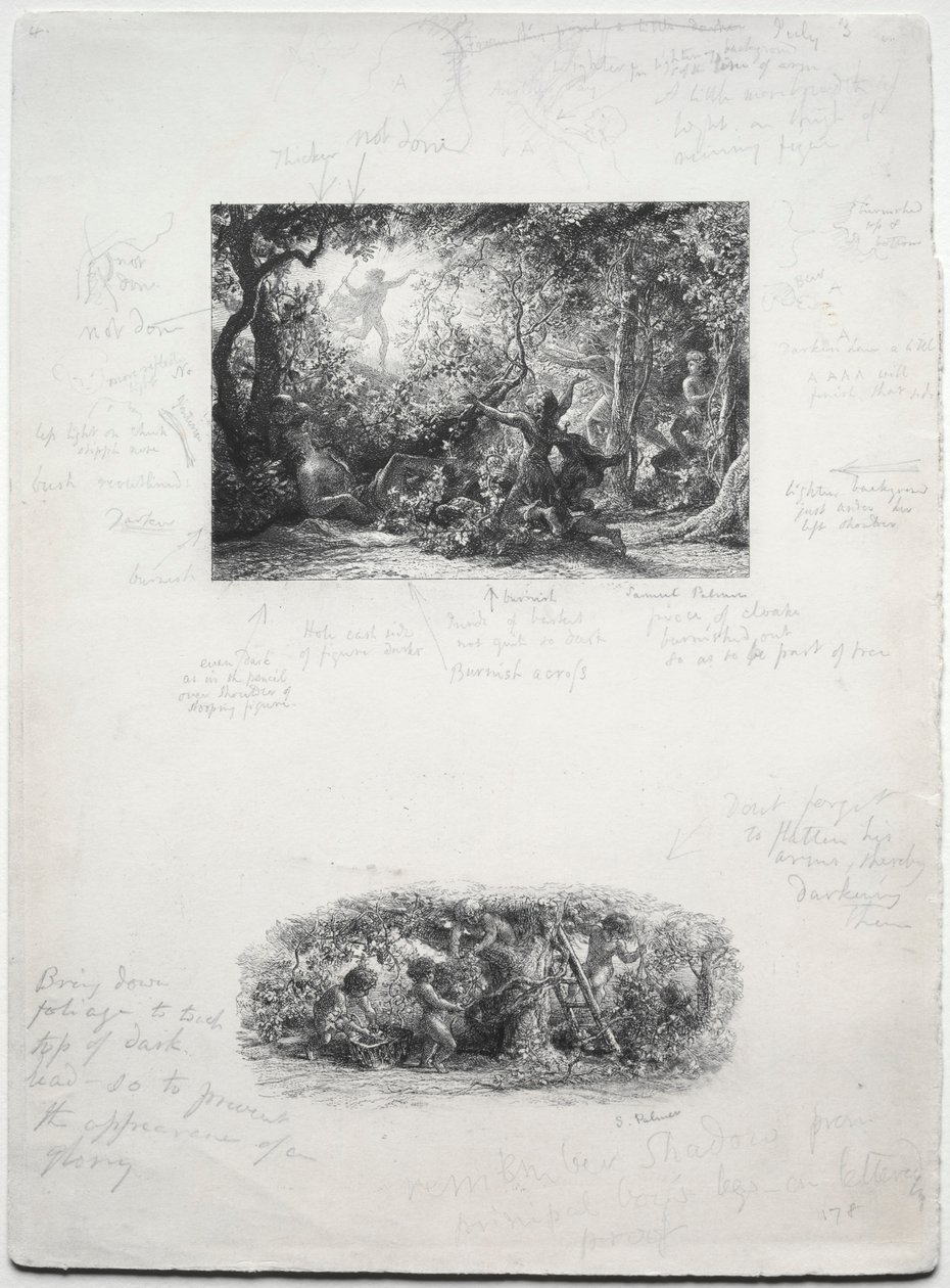 Vine, 1852. od Samuel Palmer