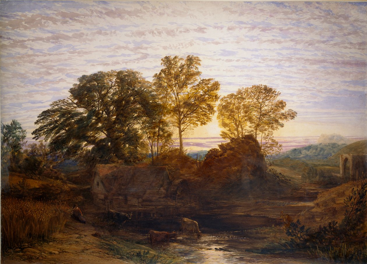 Vodní mlýn, c1848-1849 od Samuel Palmer