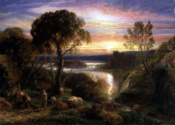 Tityrus obnoven do svého dědictví, 1877 od Samuel Palmer