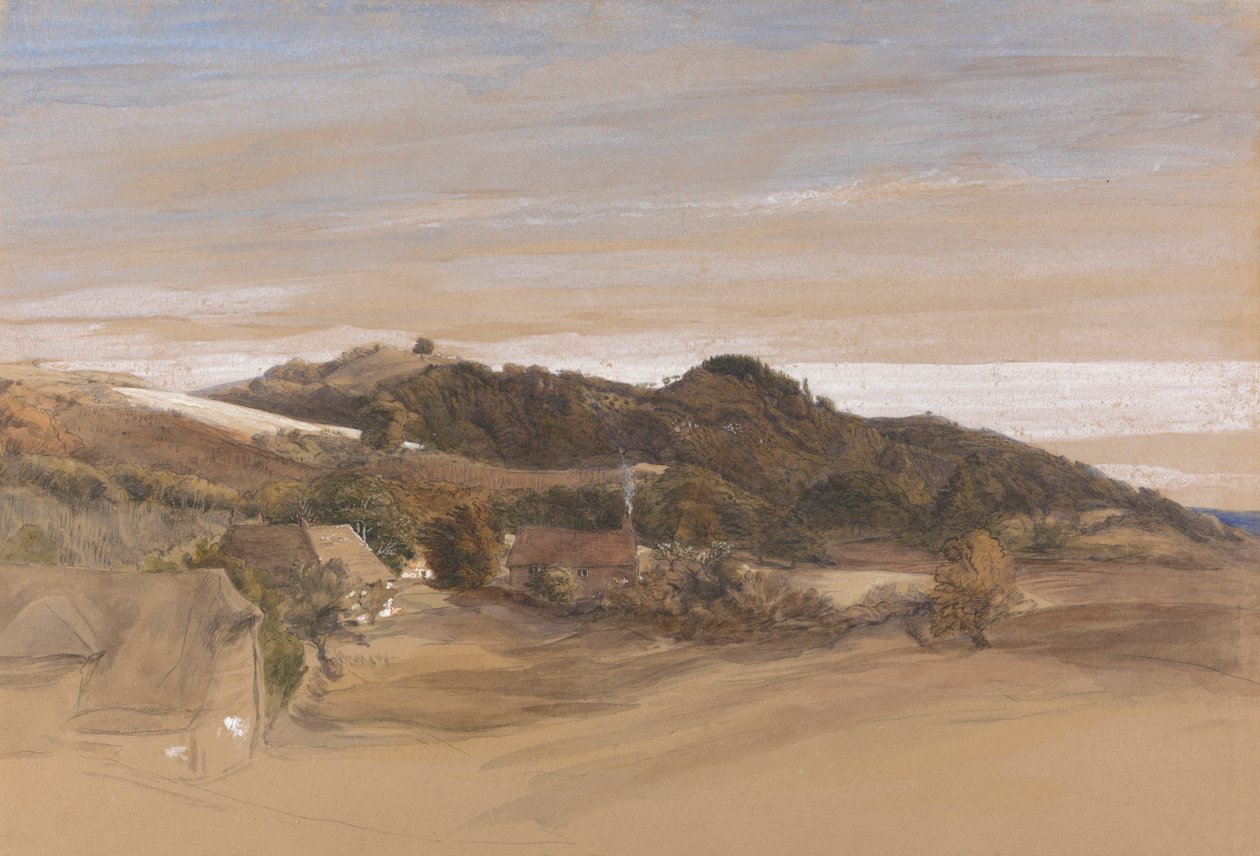 Underriver Hills, poblíž Sevenoaks, Kent, z Grounds of J. Herries, Esq. od Samuel Palmer
