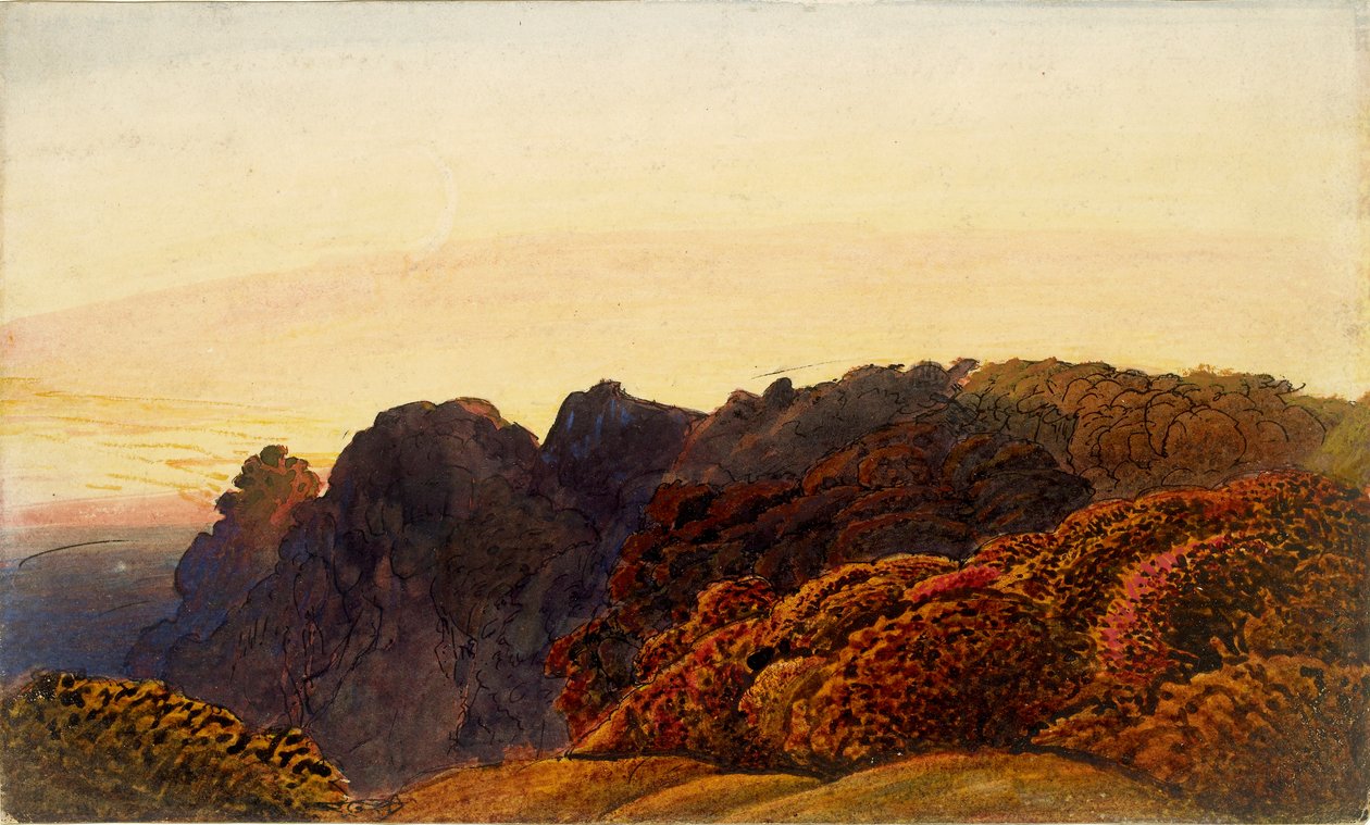 Yellow Twilight, c1830 od Samuel Palmer