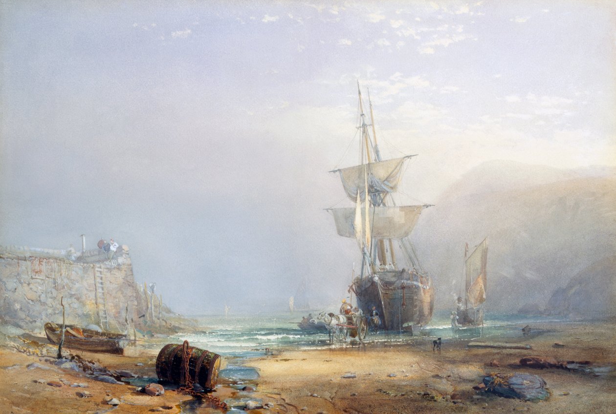 Mlhavé ráno na pobřeží Devonu, 1853 od Samuel Phillips Jackson