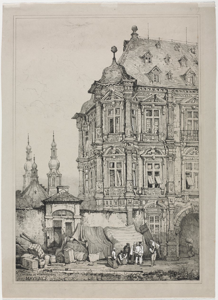 Zámek Martinsburg, Mainz, Německo od Samuel Prout