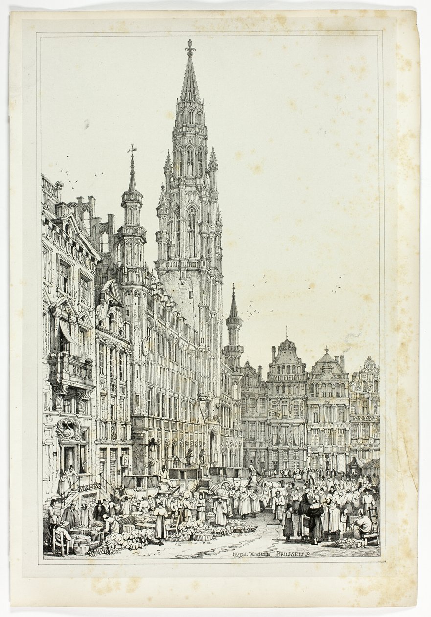 Hotel de Ville, Brusel od Samuel Prout