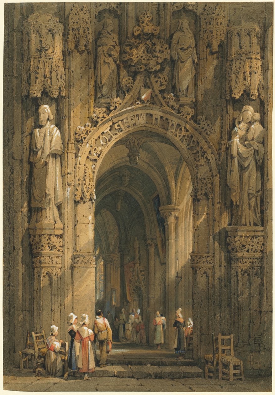 Interiér katedrály od Samuel Prout