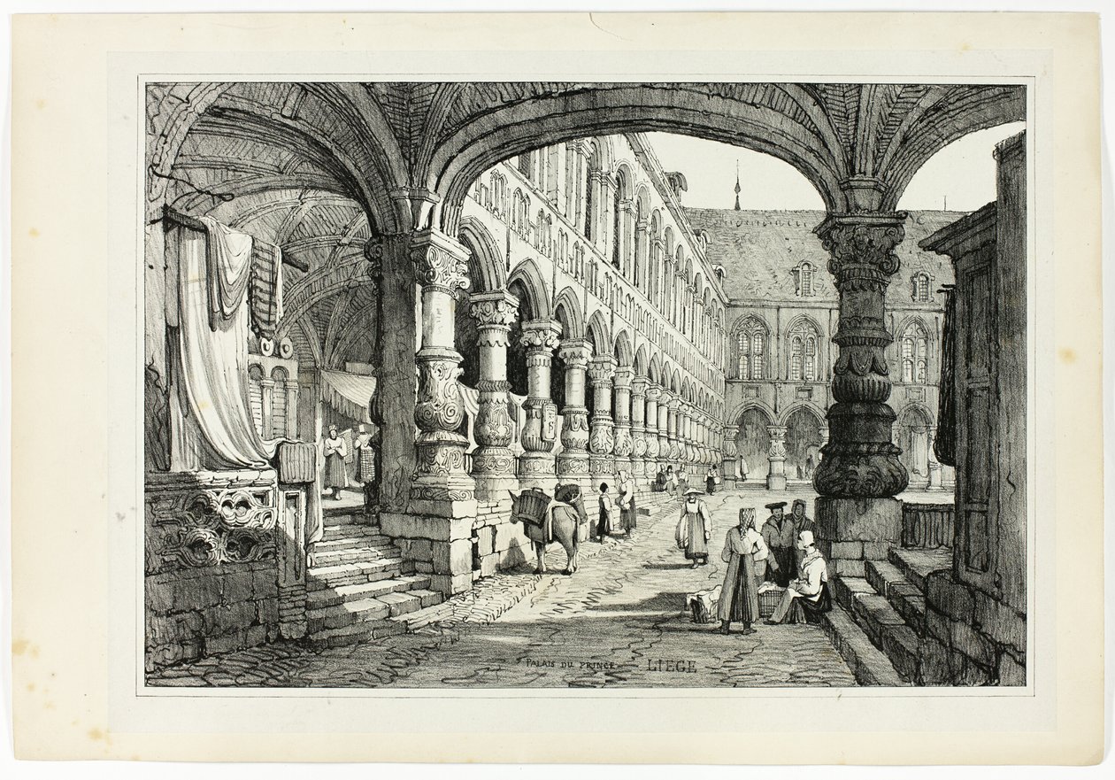 Knížecí palác, Lutych od Samuel Prout