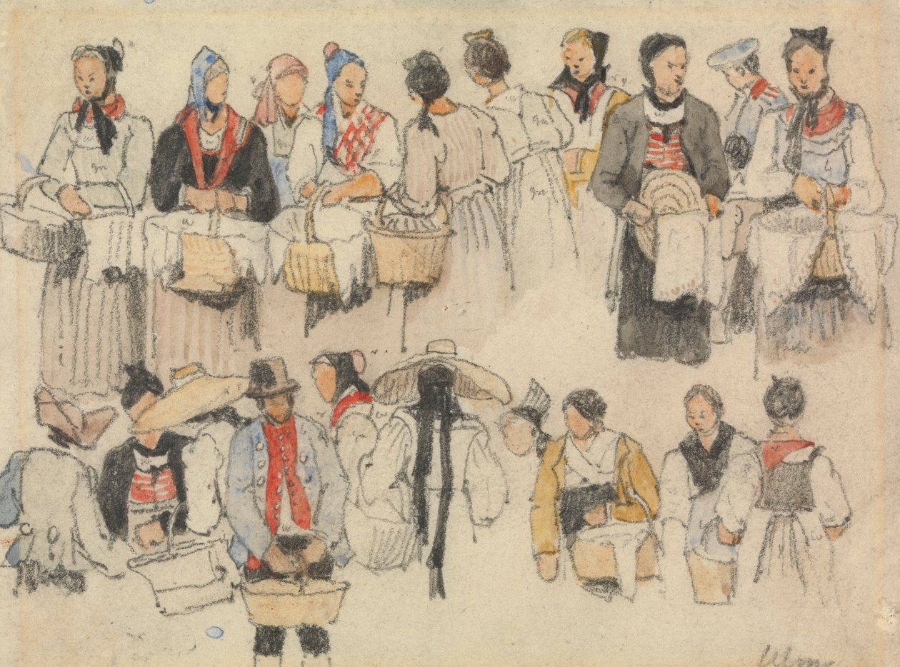 Studium figur v Ulmu od Samuel Prout