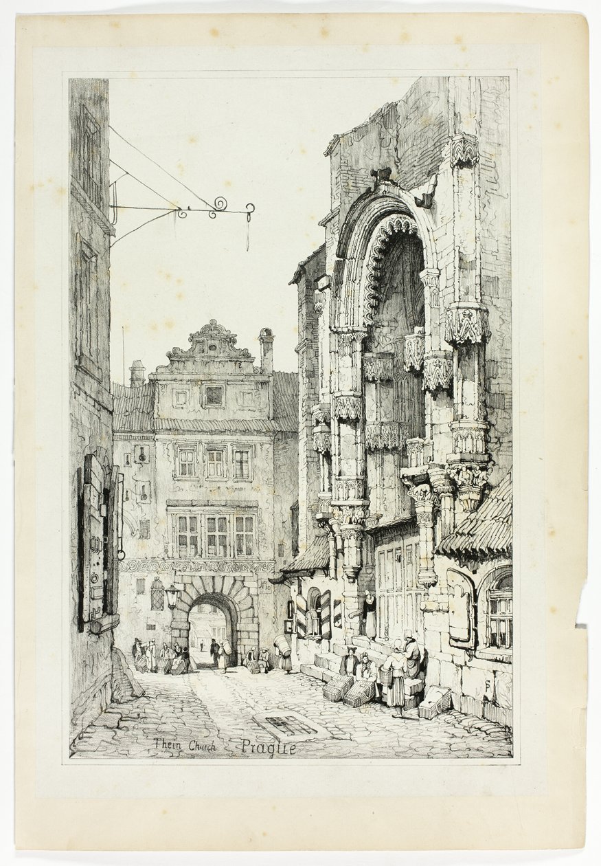 Thein Church, Praha od Samuel Prout