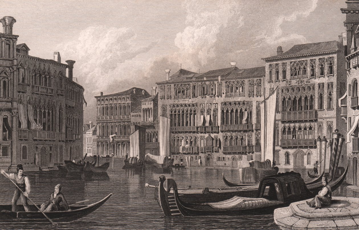 Pohled z Canal Grande (Canal Grande) na Ca