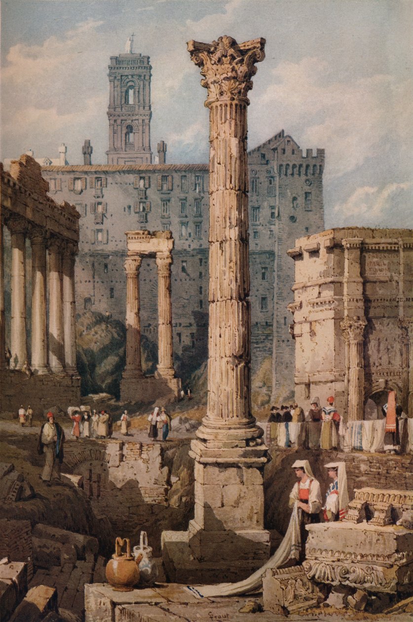 Zobrazit ve fóru, Řím, c1823 od Samuel Prout