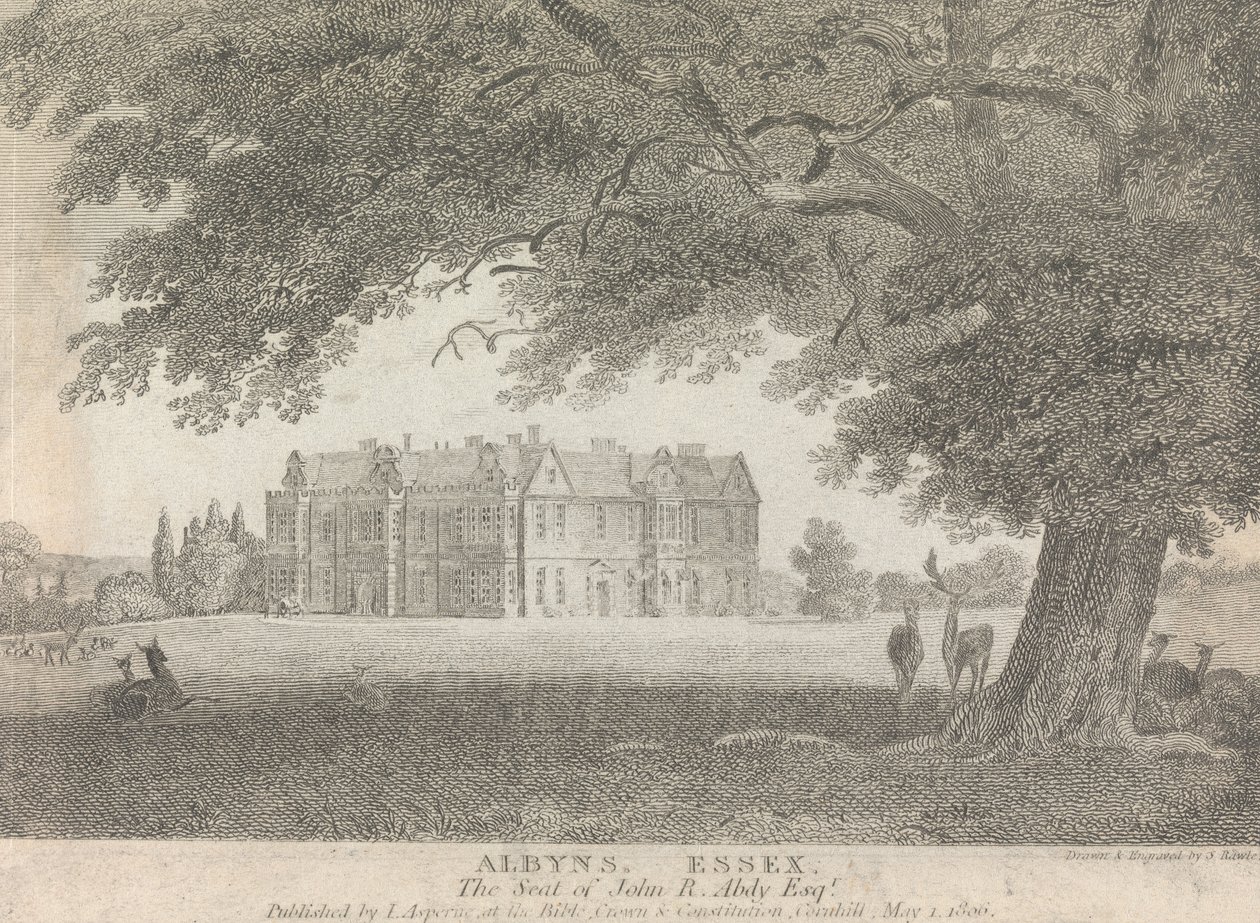 Albyns, Essex, Sídlo Johna R. Abdyho, Esquire (vyd. L. Asperne); strana 7 (svazek jedna) od Samuel Rawle