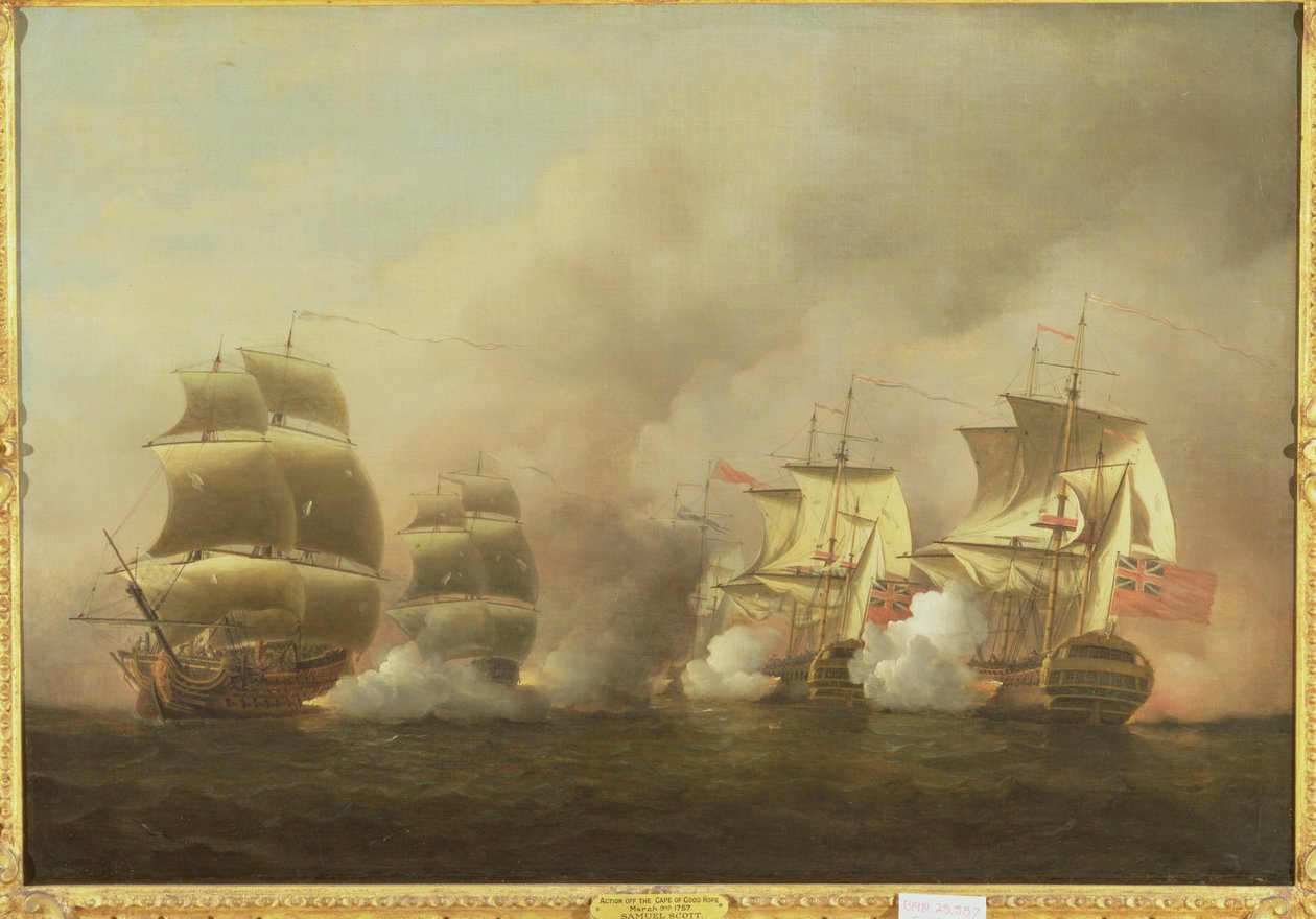 Akce Off the Cape of Good Hope, 9. března od Samuel Scott