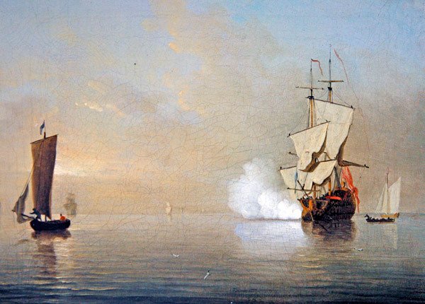 The Morning Gun (olej na plátně) od Samuel Scott