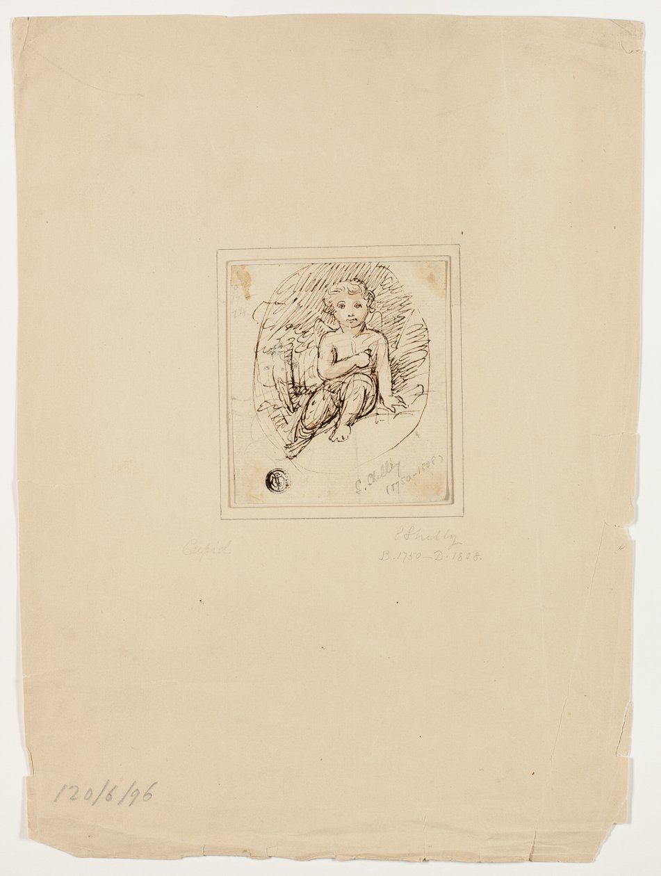 Sedící Amor od Samuel Shelley