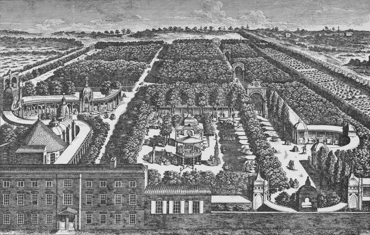 A General Prospect of Vauxhall Gardens, c1756, 1912 od Samuel Wale
