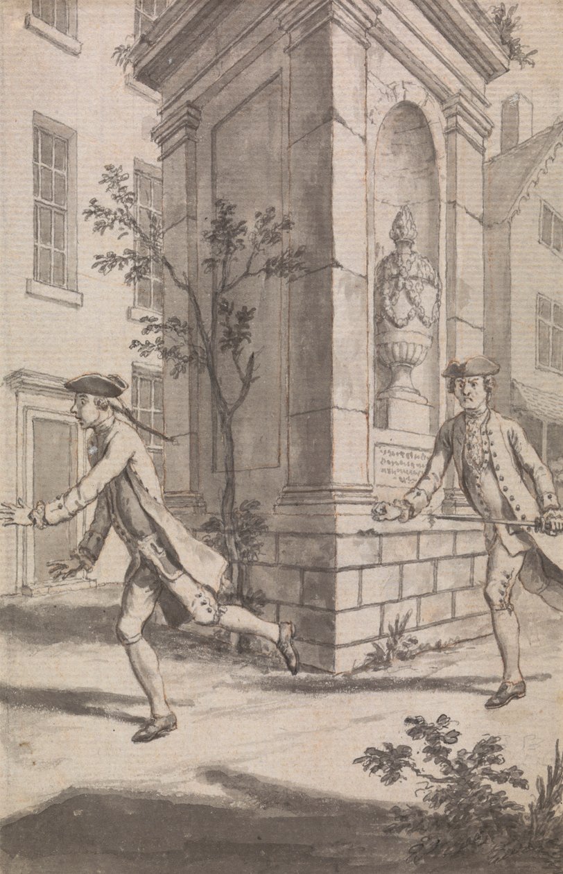 The Pursuit (pravděpodobně návrh pro The Tyburn Chronicle) od Samuel Wale