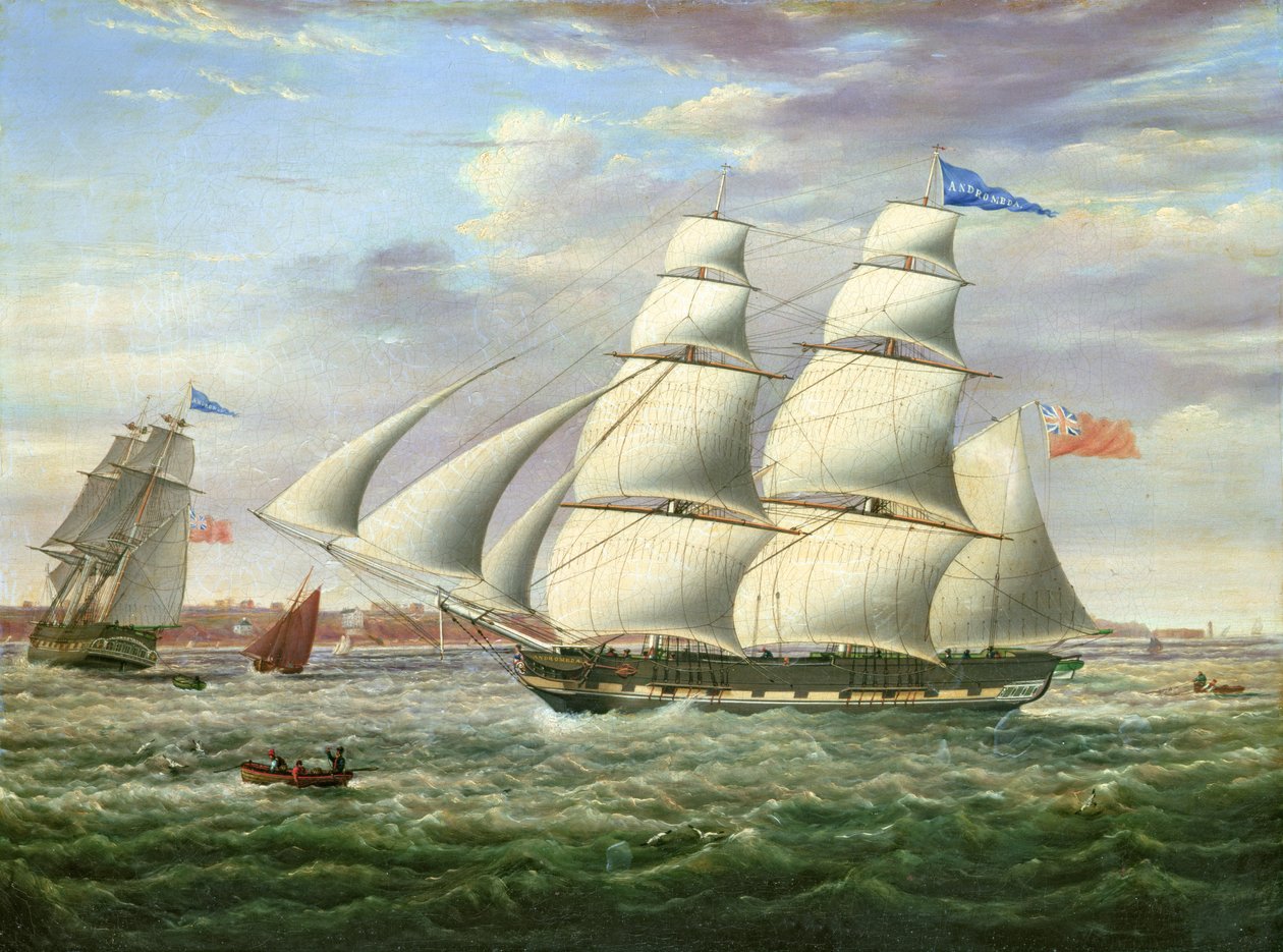 Bárka Andromeda ve dvou polohách od Samuel Walters