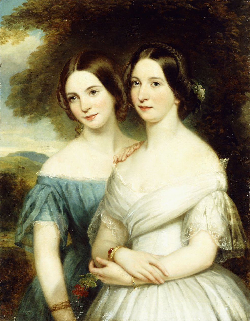 Portrét dvou sester, 1856 od Samuel West