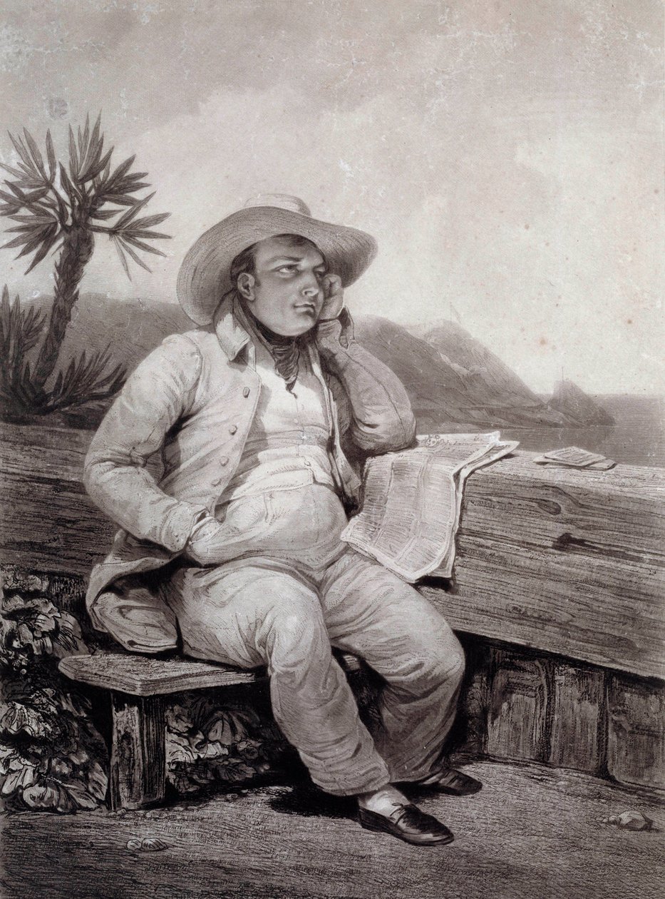 Portrét Napoleona I. (1769-1821) rytina Sainte Helene od Samuela Williama Reynoldse (1773-1835) 1820 Ile d