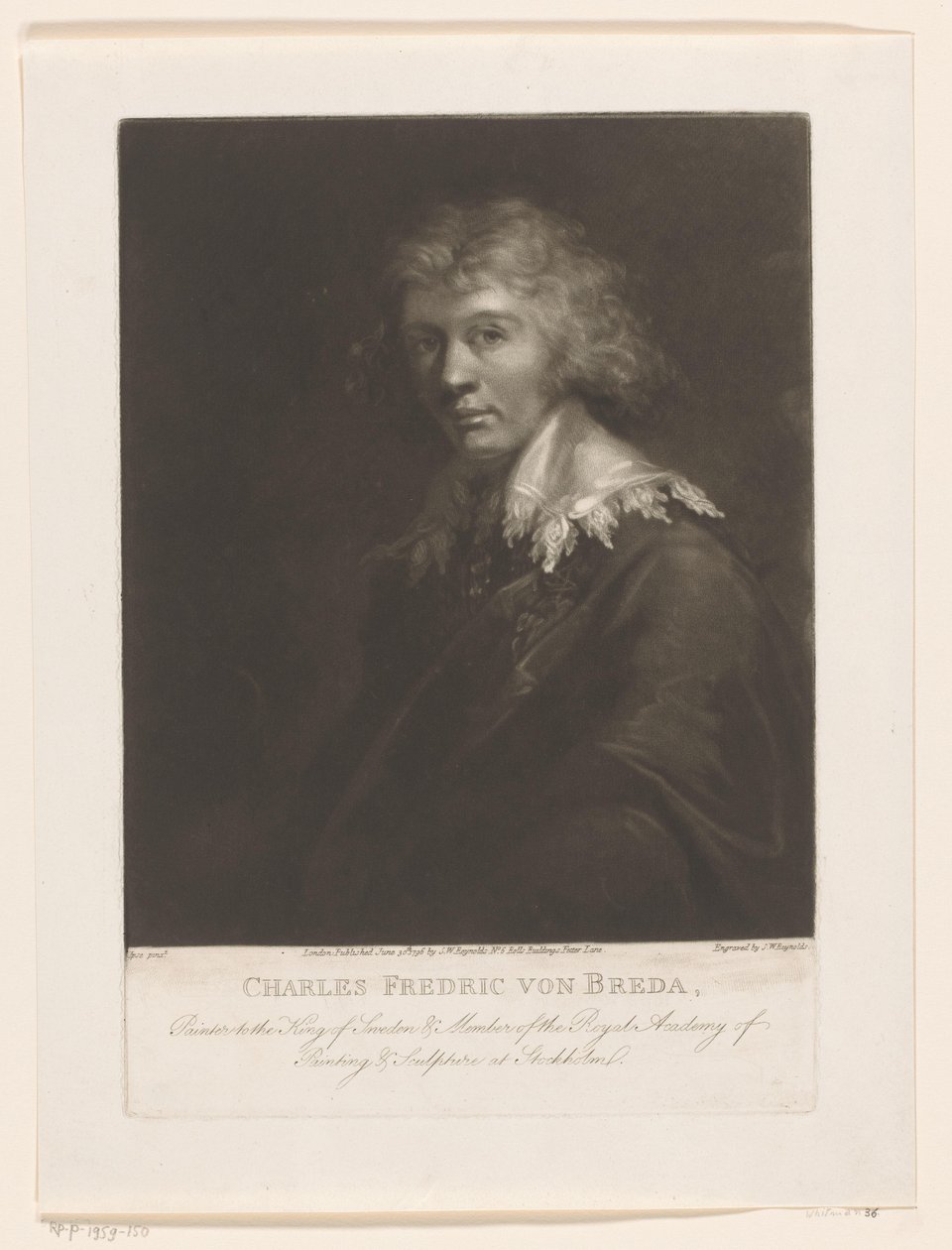 Portrét Carla Frederika von Breda od Samuel William Reynolds (I)