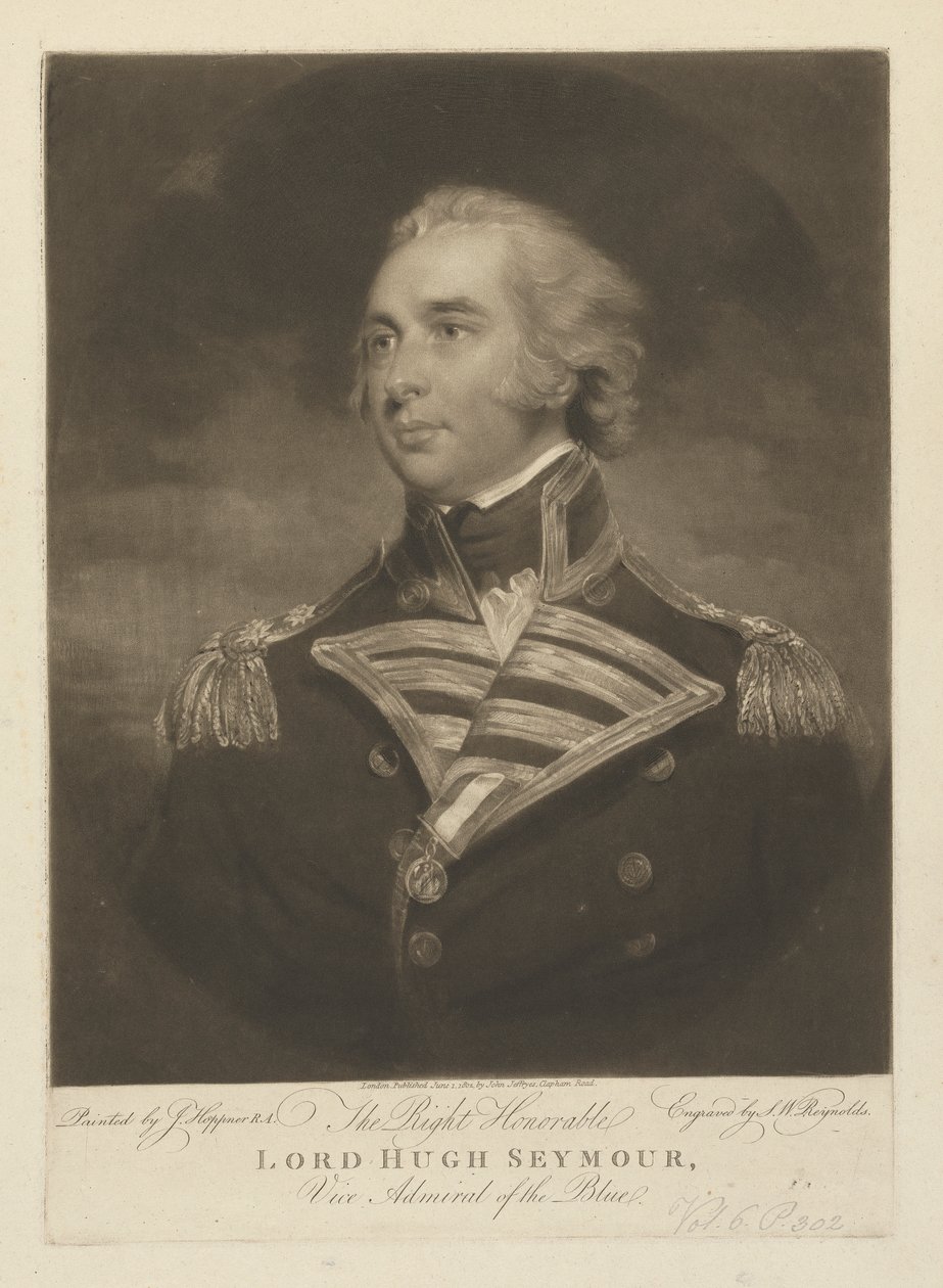Viceadmirál lord Hugh Seymour od Samuel William Reynolds