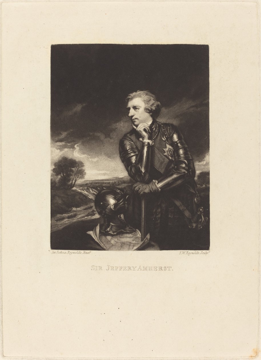 Sir Jeffery Amherst od Samuel William Reynolds I after Sir Joshua Reynolds