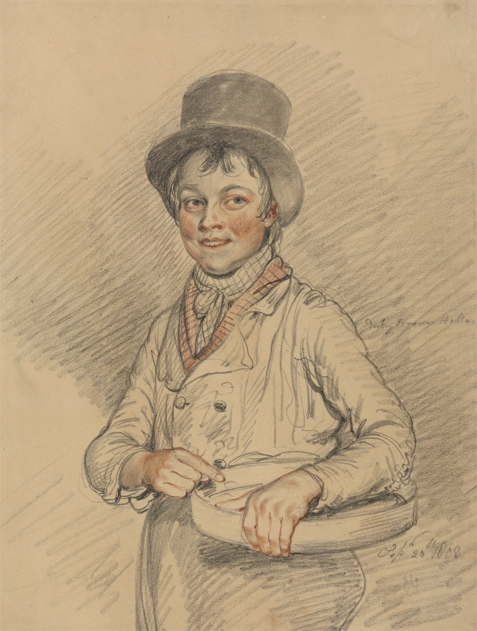 Chlapec s košíkem od Samuel de Wilde
