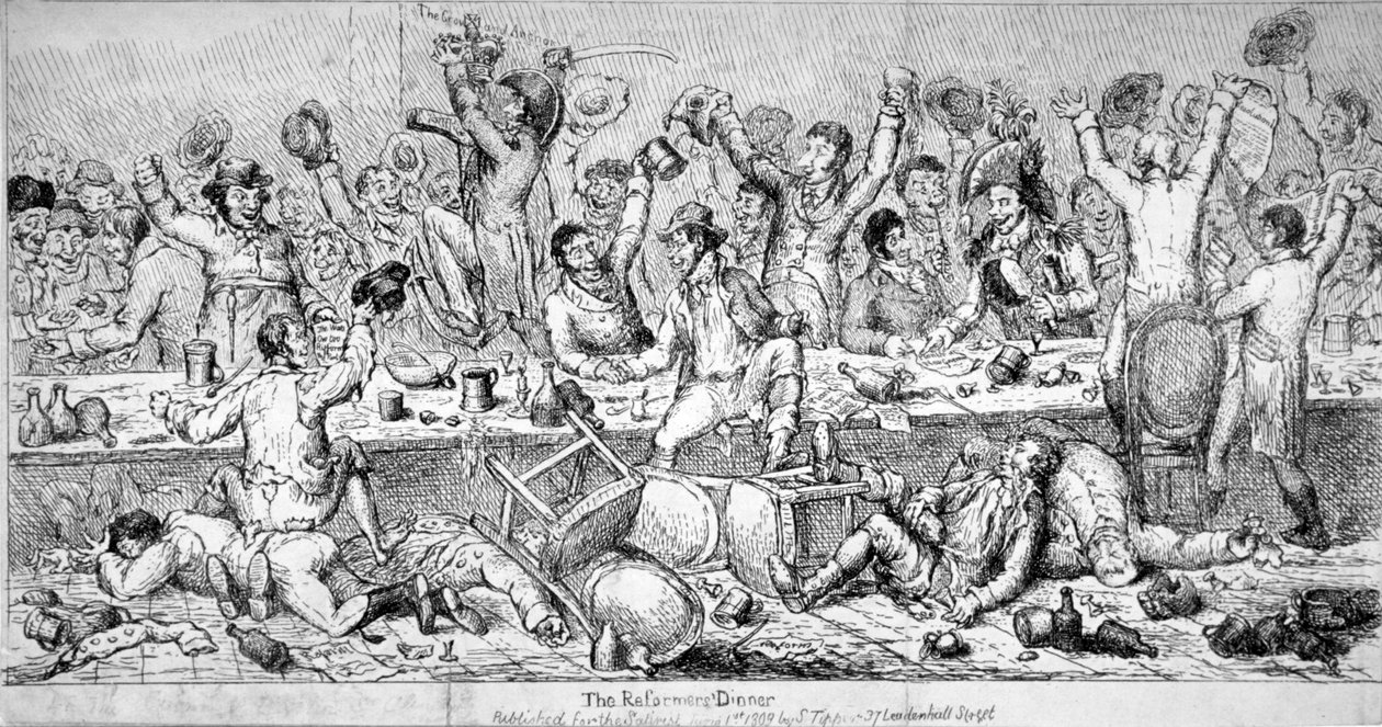 „Večeře reformátorů“, 1809 od Samuel de Wilde